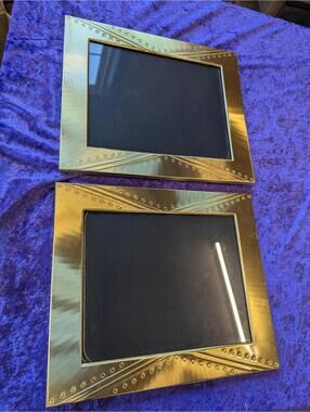 Set of 2 Decorative Gold Tone Picture Frames